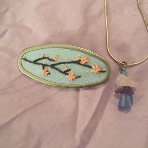 Cherry blossom pin/ brooch handmade